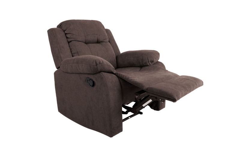 Tugitool DIXON recliner, pruun kangas