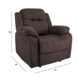 Tugitool DIXON recliner, pruun kangas