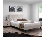 Voodi EMILIA 120*200 cm, madratsiga HARMONY TOP, beez