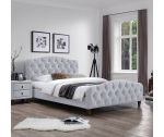 Voodi SANDRA 160*200cm, madratsiga HARMONY TOP, helehall