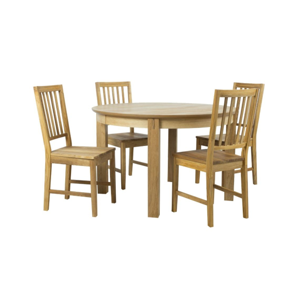 Söögilauakomplekt TAMM Ümmargune laud+4 tooli