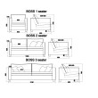 Diivanikomplekt BOSS 3+2+1 213cm+160cm+80cm