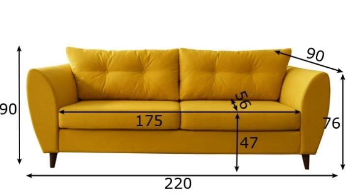 Diivan SKY 3 220cm
