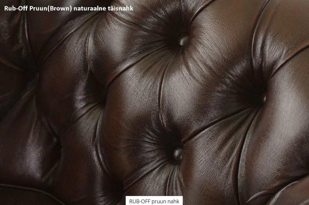 Diivan Chesterfield nahk L: 212cm