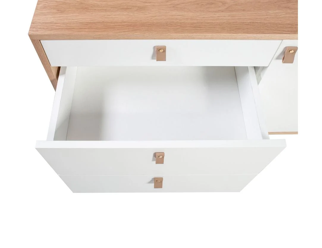 Kummut HELENA 120*40*75cm naturaalne/valge