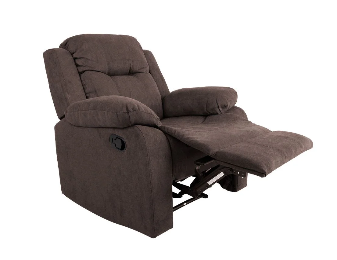 Tugitool DIXON recliner, pruun kangas