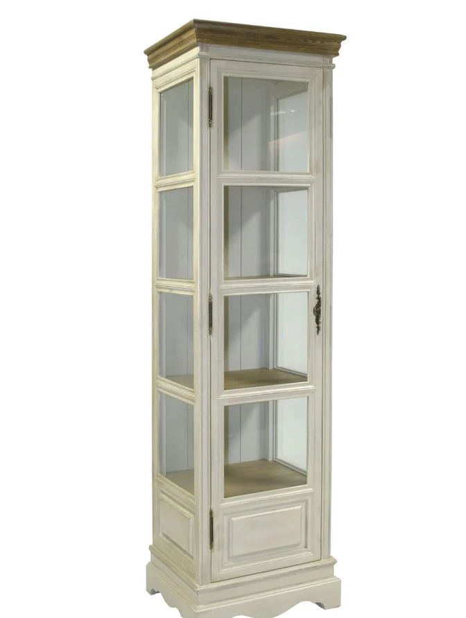 Vitriinkapp SAMIRA 49*39*178cm SAAR antiikvalge/naturaalne