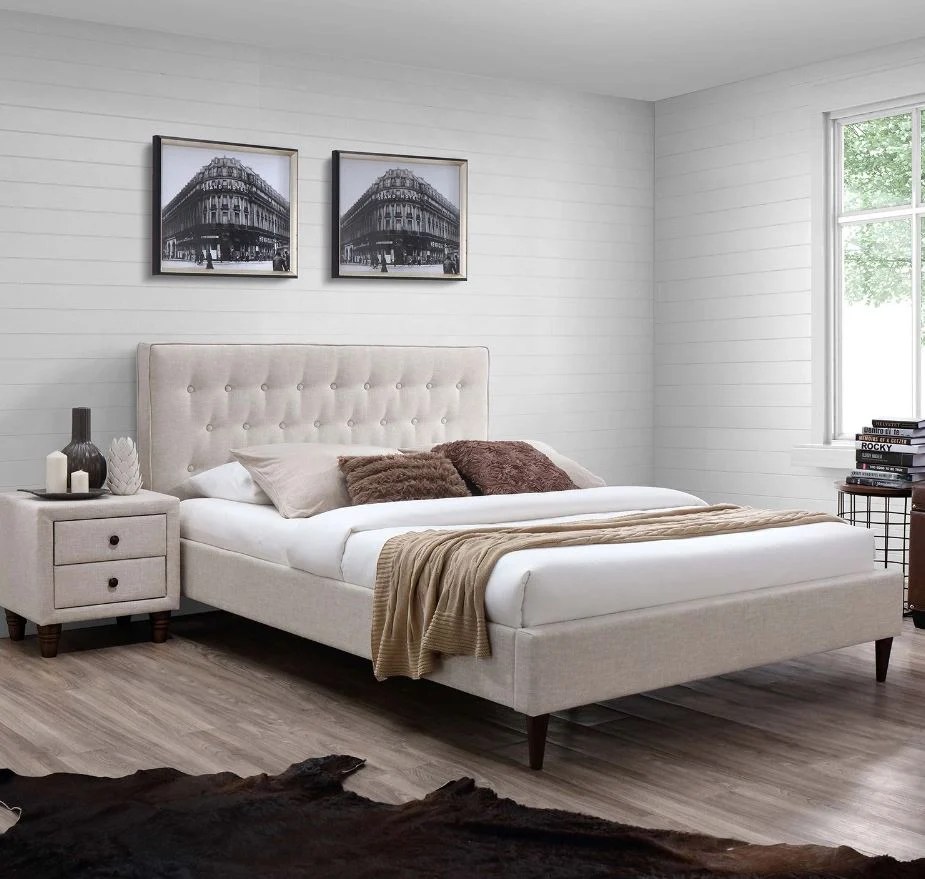 Voodi EMILIA 120*200 cm, madratsiga HARMONY TOP, beez