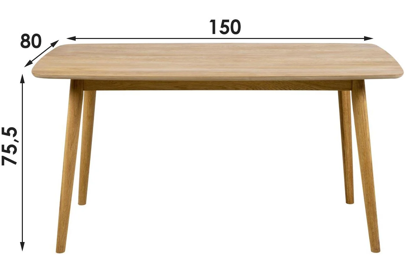 Söögilaud Nagano 80*150cm tammespoon