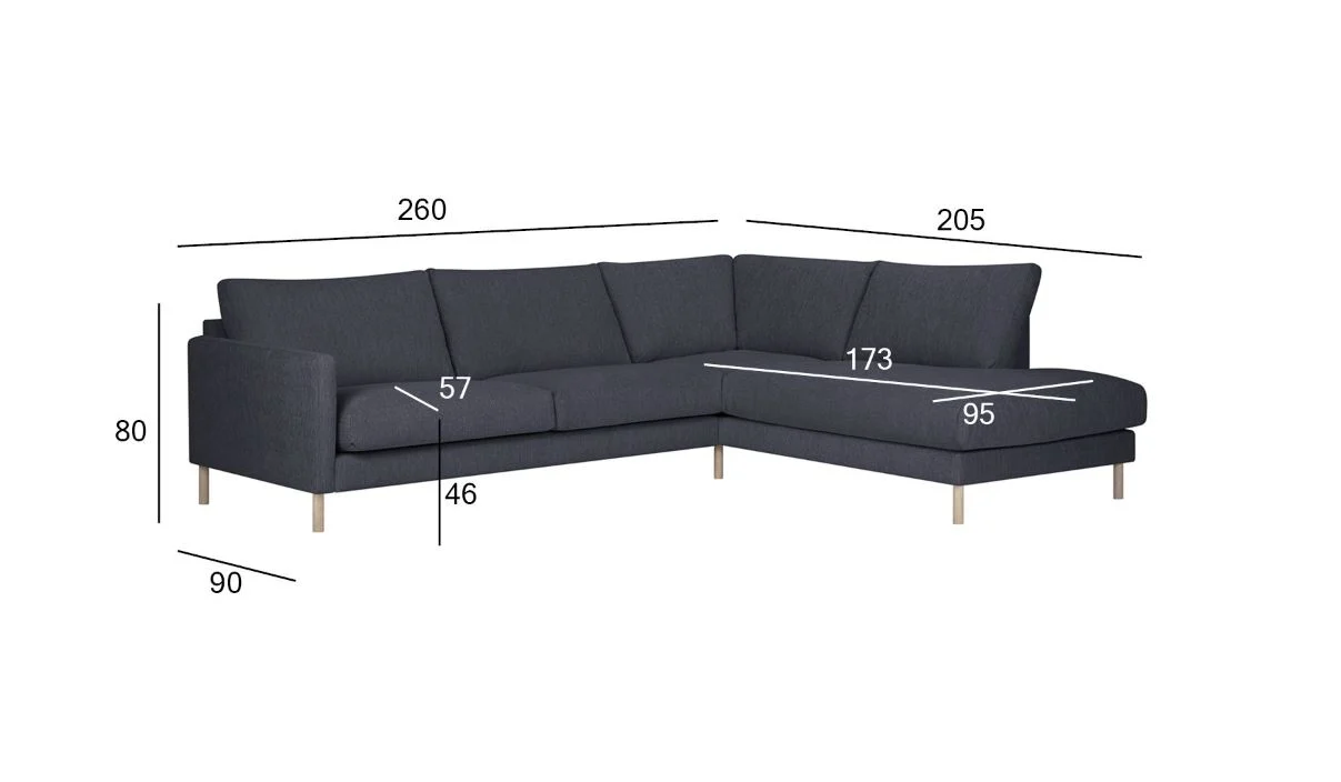 Nurgadiivan LISANNA PN sinine 260*205cm