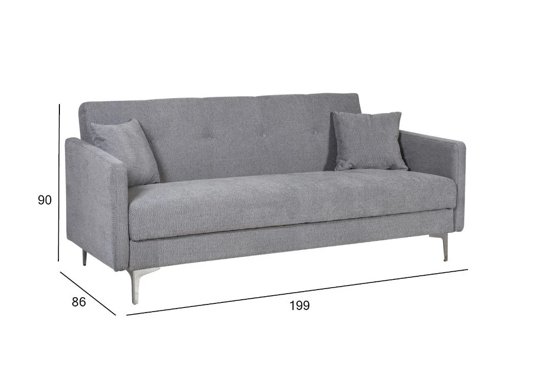 Diivanvoodi LOGAN helehall 199cm