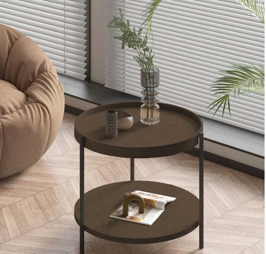 Diivanilaud CINDY D50*H45cm melamiin hele pähkel