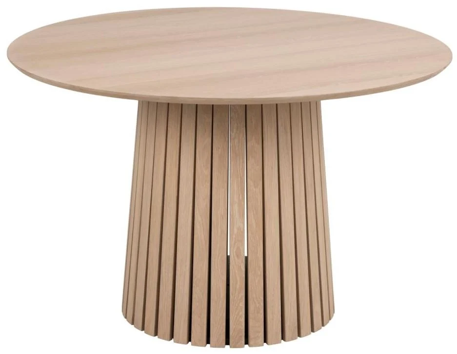 Söögilaud CHRISTO D120cm valge pigmenteeritud tammespoon