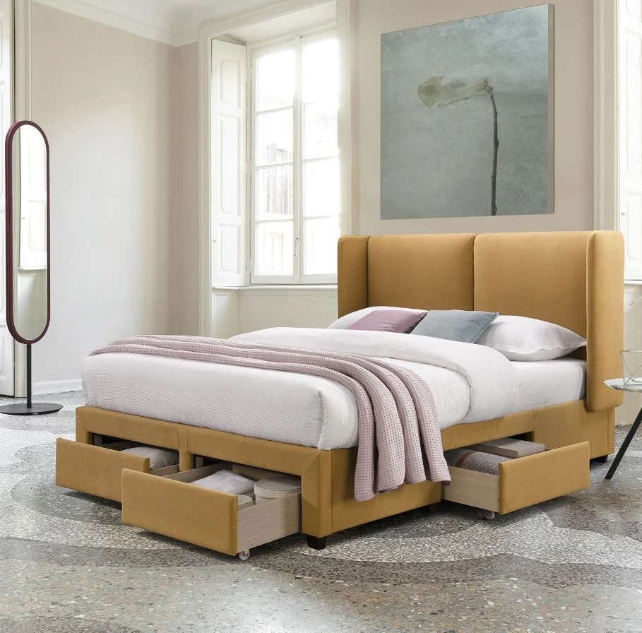 Voodi SUGI 160*200cm kollane